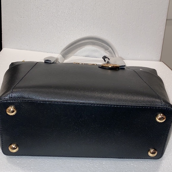 Michael Kors Black Jet Set Leather Large Tote Shoulder Bag Top Zip - Picture 9 of 17